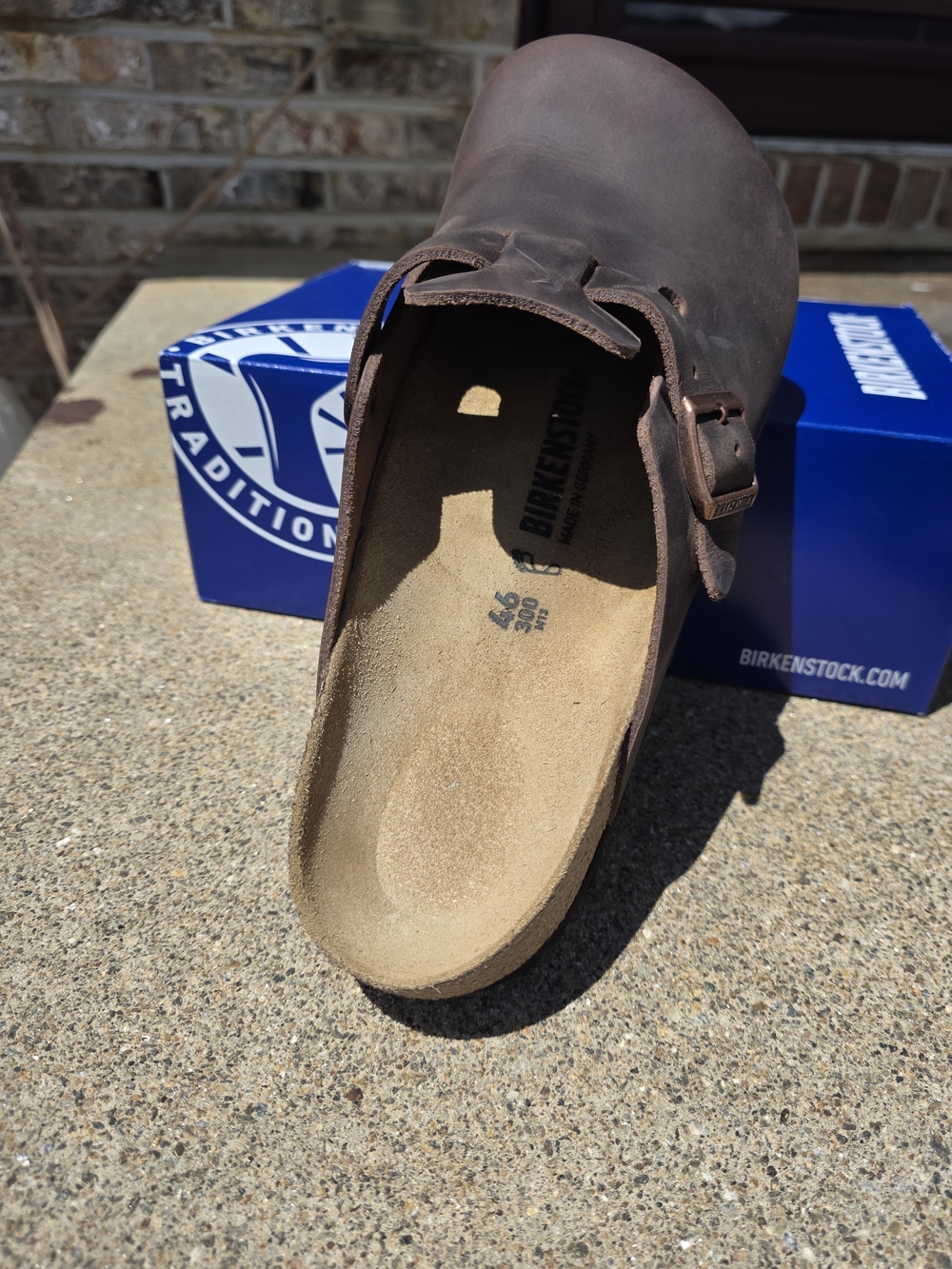 Birkenstock Boston Oiled Leather Habana EU 46 / US Men's 13 - Picture 4 of 9